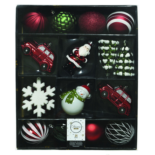 Decoris 29029 Ornament Assorted Shatterproof 8" Assorted