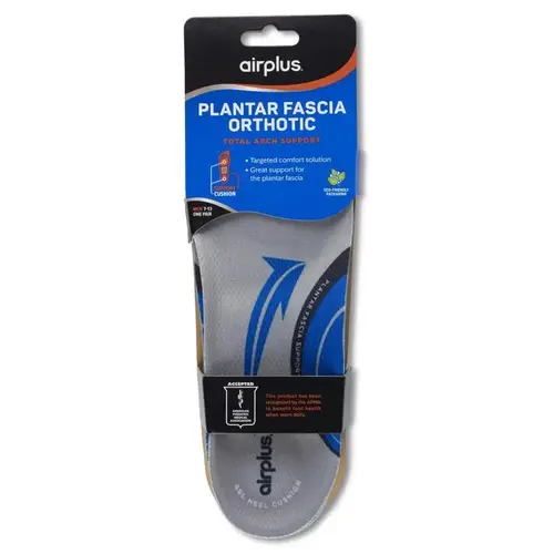 Airplus 20302 Airplus Men's 7 to 12 Plantar Fascia Insoles Gray