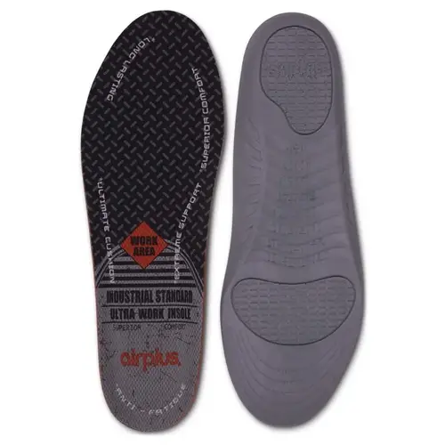 Airplus 20319 Airplus Ultra Work Men's 7 to 13 Memory Plus Insoles Gray