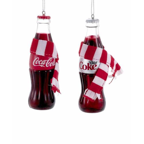 Kurt S Adler CC1121PDQ Ornaments Coke and Diet Coke Bottle 4.75"