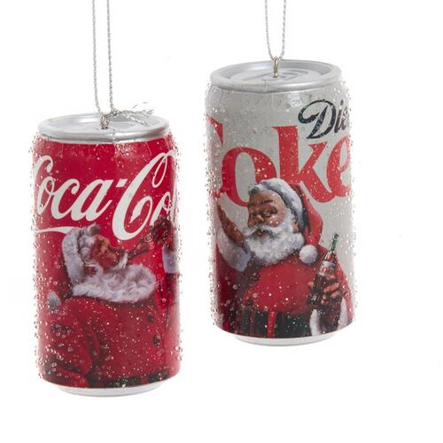 Kurt S Adler CC1222PDQ Ornaments Santa Coke and Diet Coke Can