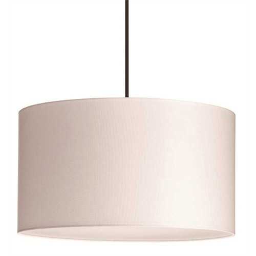 Progress Lighting P500387-195 Markor 18" 3-Light Transitional Pendant Fixture, White Linen