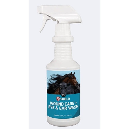 Trust Think Products 08642377 Shield Ranch Wound Care + Eye & Ear Wash - 32 oz Spray Bottle