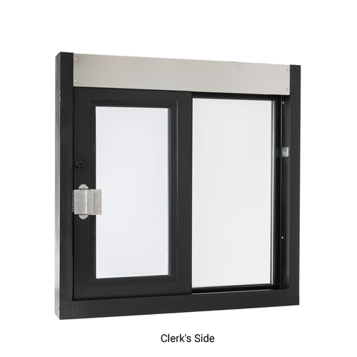 Self-Close Window X0 - 36" x 36" - 1/4" Tempered Glass - Dark Black/Bronze Anodized