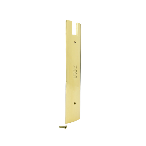 10 Square Door Rail End Cap - Polished Brass