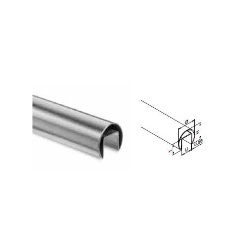 Top Rail Tube - 1.66" Diameter - 228" Long - Brushed Stainless