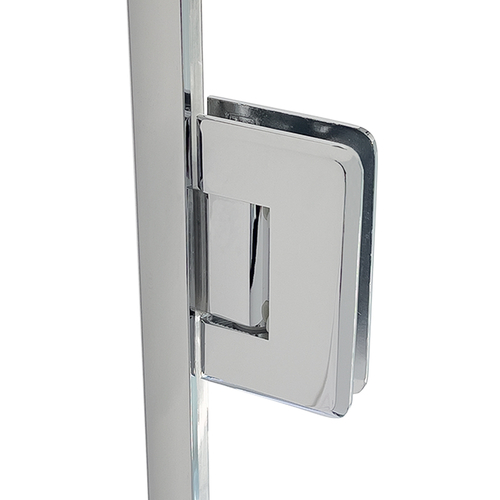 Carolina Jamb Mounted Hinge Kit for 3/8" or 1/2" Glass 78" Height - Polished Chrome