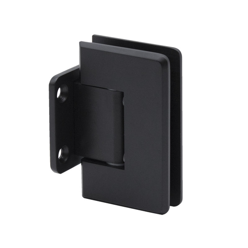 Carolina Beveled Adjustable Wall Mount Hinge Short Back Plate - Matte Black