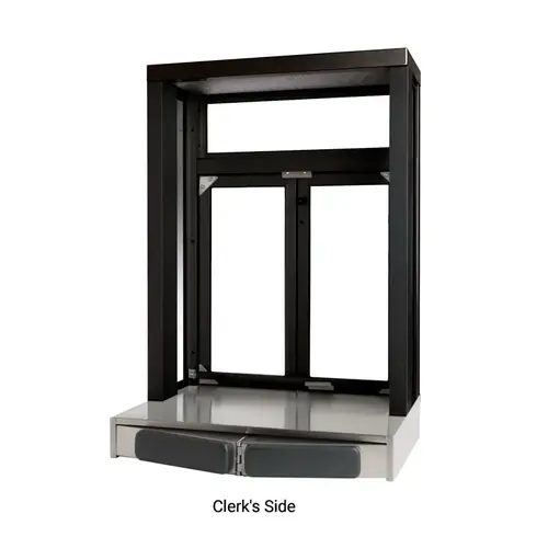 FHC QSPW216B Projected Semi-Automatic Bi-Fold Window - 20" x 24-1/4" - Dark Black/Bronze Anodized