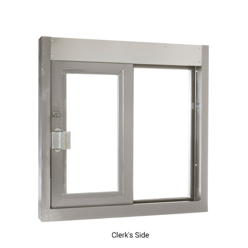 Self-Close Window X0 - 36" x 36" - 1/4" Tempered Glass - Satin Anodized