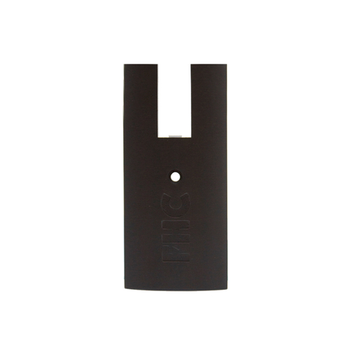 4" Square Door Rail End Cap for 5/8" to 3/4" Glass - Oil Rubbed Bronze