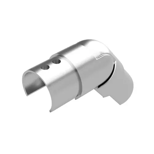 Top Rail Fitting - 1.66" Diameter Adjustable Down Elbow - Brushed Stainless