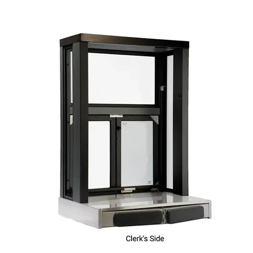 FHC QSPW116B Projected Semi-Automatic Bi-Fold Window - 20" x 19" - Dark Black/Bronze Anodized