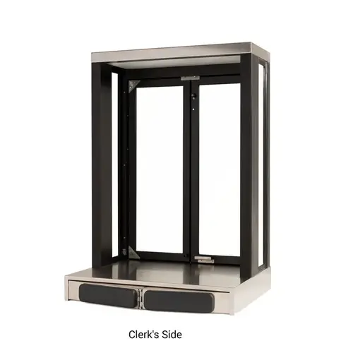 FHC QSPW516B Projected Semi-Automatic Bi-Fold Window - 20" x 32" - Dark Black/Bronze Anodized