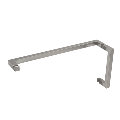 8" X 18" Square Pull / Towel Bar Combo - Brushed Nickel