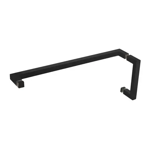 FHC PHSQ6X18MB 6" x 18" Square Pull / Towel Bar Combo - Matte Black