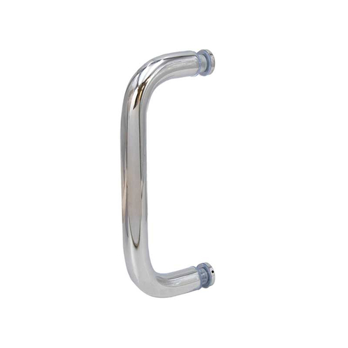 6" Single Sided Tubular Pull Handle No Metal Washers - Polished Chrome