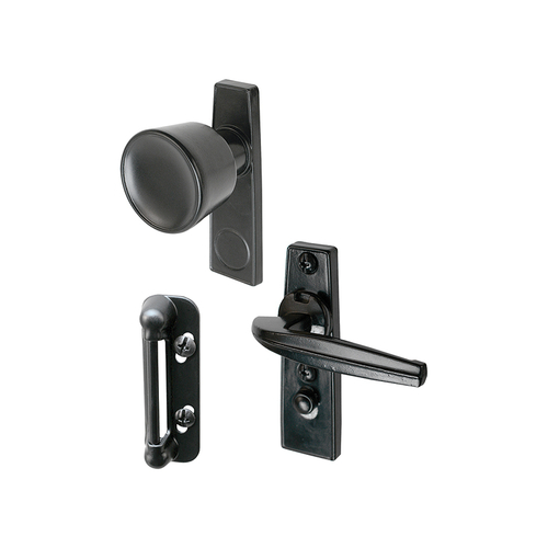 Tulip Knob Latch - 1-3/4" Mounting Holes - Black