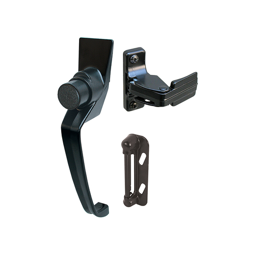 Black Push Button Latch With 1-1/2" Hole Center (1 Set)