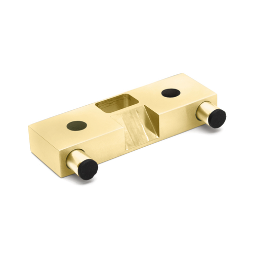 Single Door Manual Strike Stop Kit For Panic Handles - Polished Brass