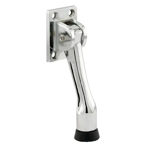 Door Stop Drop Down 4 Hole - Chrome Plated H.D. Diecast