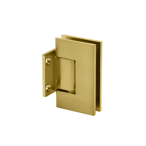 Jr Glendale 5 Degree Positive Wall Mount Hinge Short Plate 1/4" Glass - Satin Brass