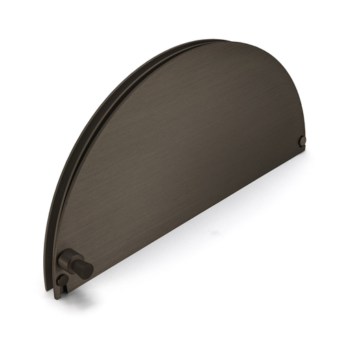 Half-Round Ticket Window - 12" x 6" - Dark Bronze Anodized