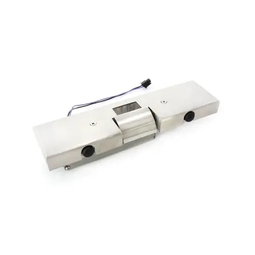 Single Door Electric Strike Stop Kit With HS3101FS Installed - Brushed Stainless