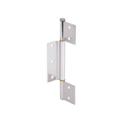 Screen Door Hinge - 1/8" Offset Center Leaf - Aluminum Finish (Single Pack)