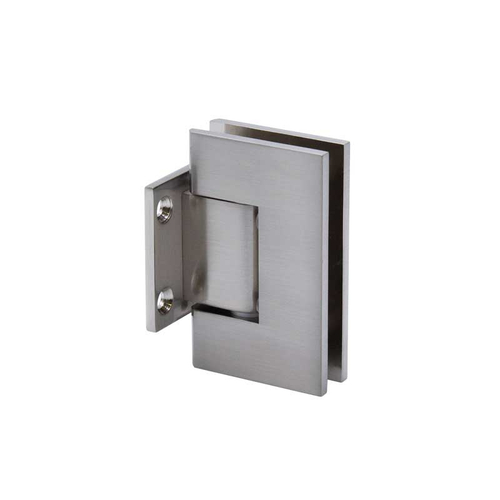 Jr Glendale 5 Degree Positive Wall Mount Hinge Short Plate 1/4" Glass - Brushed Nickel