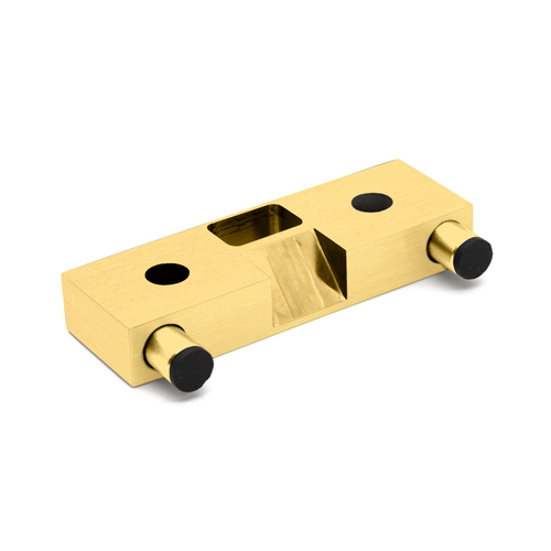 Single Door Manual Strike Stop Kit For Panic Handles - Satin Brass