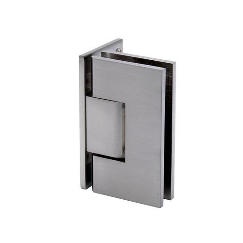 Jr Glendale 5 Degree Positive Wall Mount Hinge Full Offset Back Plate 1/4" Glass - Brushed Nickel