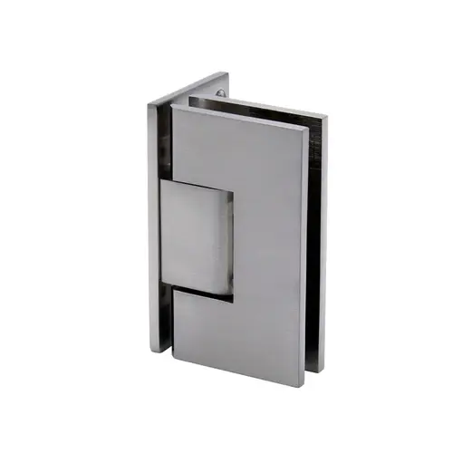 FHC JRGLEN05BN Jr Glendale 5 Degree Positive Wall Mount Hinge Full Offset Back Plate 1/4" Glass - Brushed Nickel