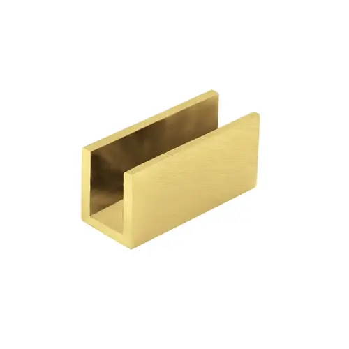 FHC MC12SB Glass Clip for 1/2" Glass - Satin Brass