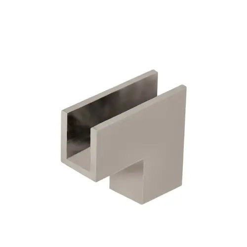 90 Degree Mini Clip for 1/2" Glass - Brushed Nickel