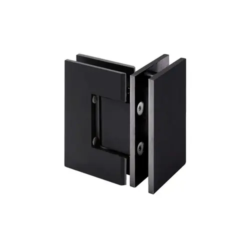 Junior Glendale 90 Degree Glass-to-Glass Hinge for 1/4" Glass - Matte Black