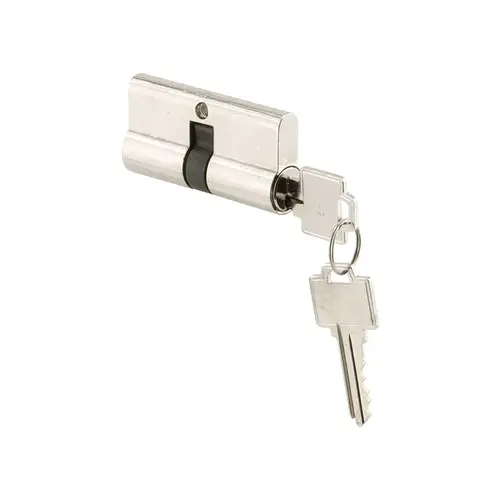 Chrome - Storm Or Security Door Mortise Double Lock Cylinder - For Kwikset Systems (Single Pack)