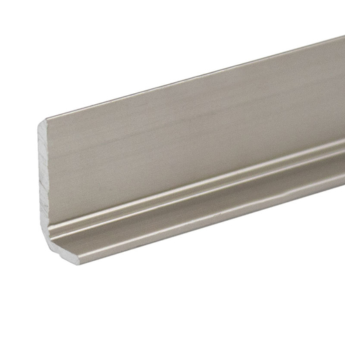 1/4" Aluminum L-Angle Extrusion - Brushed Nickel  84" Length