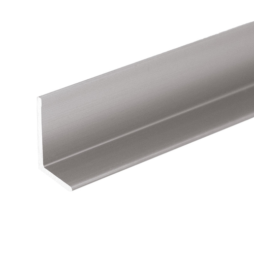 Alum L-Angle Extrusion .875" Back .375 Leg .0625" Wall Thickness Satin Anodized  95" Length - pack of 25