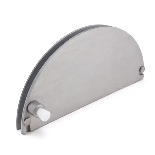 FHC HRT720A Half-Round Ticket Window - 8" x 4" - Satin Anodized