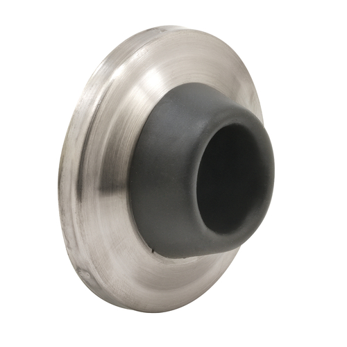 Door Wall Stop 2-5/16" Diameter Concave - Brushed Stainless Steel