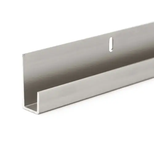 J-Bar 1/4" Glass Standard Mirror Channel- Satin Anodized  36" Length