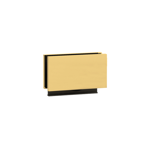 Ridgeline Square Roller Carrier for 1/2" Glass - Satin Brass