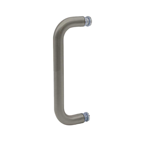 8" Single Sided Tubular Pull Handle No Metal Washers - Brushed Nickel