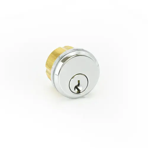 Mortise Keyed Cylinder w/ 3mm Trim Ring - Polished Stainless