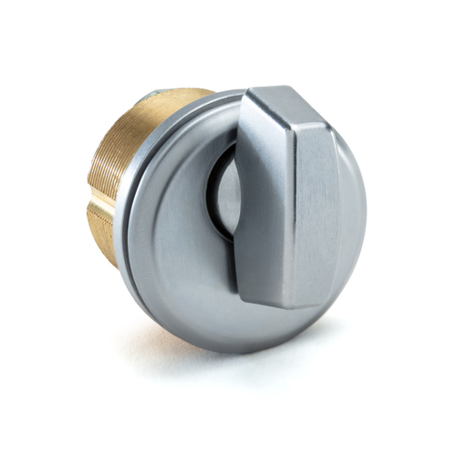 Mortise T-turn Cylinder w/ 3mm Trim Ring Brushed Stainless Finish