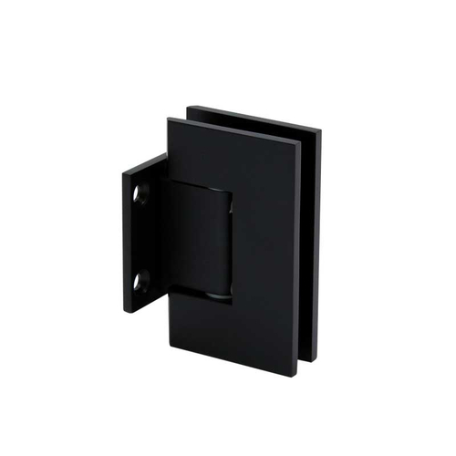 FHC JRGLENS5MB Jr Glendale 5 Degree Positive Wall Mount Hinge Short Plate 1/4" Glass - Matte Black