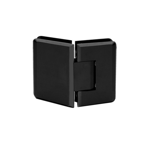 Jr Preston 135 Degree Glass-to-Glass Hinge for 1/4" Glass - Matte Black