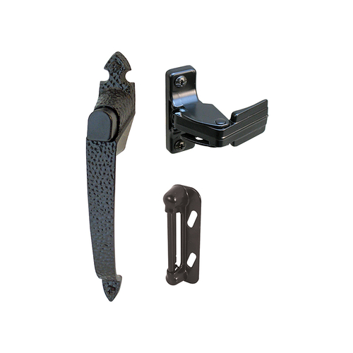 Colonial Push Button Screen Or Storm Door Latch - Black