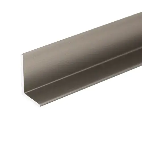 9/32" Aluminum L-Angle Extrusion - Brushed Nickel  24" Length - pack of 10